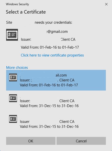 select a certificate super user